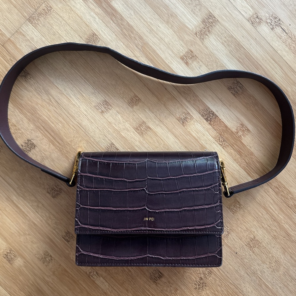 JW Pei Chocolate Brown Crossbody Bag